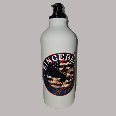 Sincerely for Heroes 20 oz Aluminum Sports Bottle