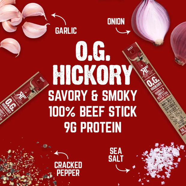 Righteous Felon O.G. Hickory Beef Stick - 6 pack